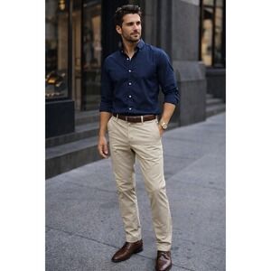 Polo Ralph Lauren Stretch Slim Fit Chinos Khaki Mens Size 36 Waist